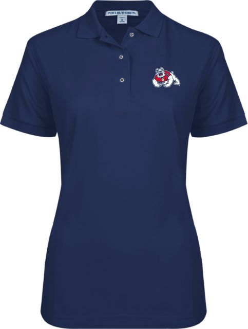 Fresno State Womens Silk Touch Pique Polo Fresno State Primary Mark EMB - ONLINE ONLY
