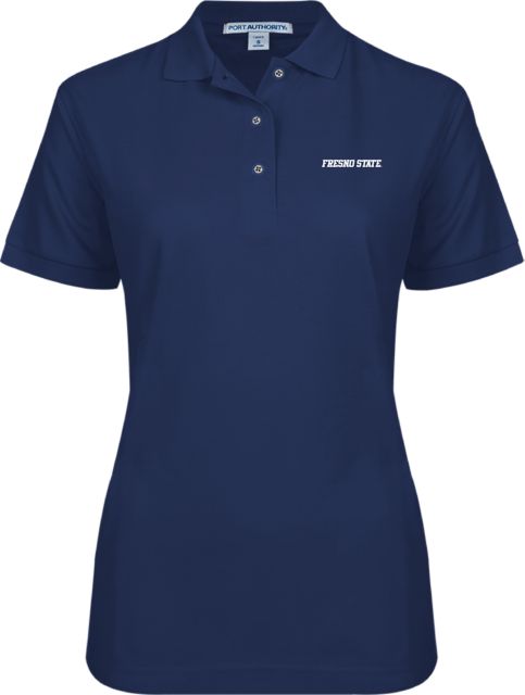 Fresno State Womens Silk Touch Pique Polo Fresno State Flat Mark EMB - ONLINE ONLY