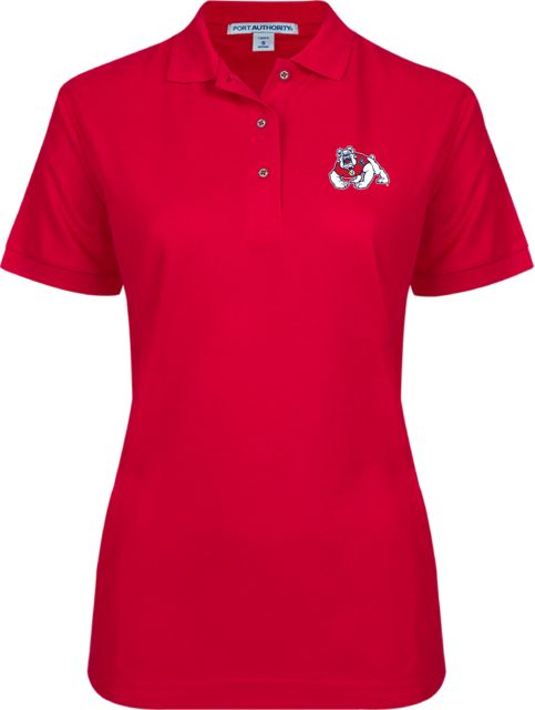 Fresno State Womens Silk Touch Pique Polo Fresno State Primary Mark EMB - ONLINE ONLY