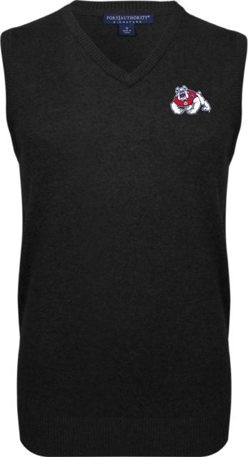Fresno State VNeck Sweater Vest Fresno State Primary Mark EMB - ONLINE ONLY