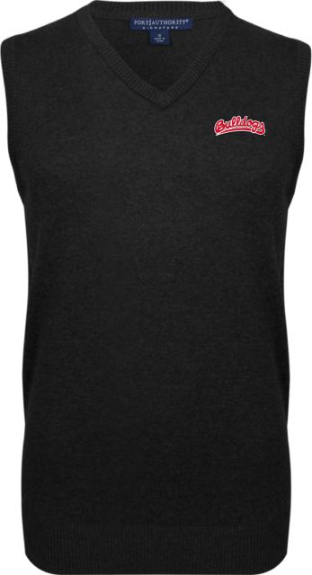 Fresno State VNeck Sweater Vest Scripted Bulldogs EMB - ONLINE ONLY