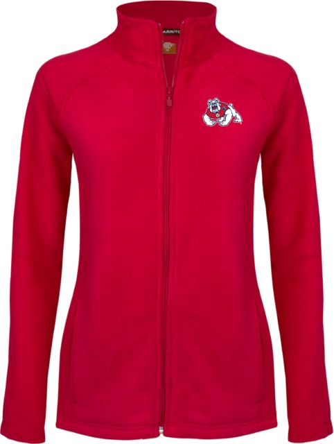 Fresno State Womens Fleece Full Zip Jacket Fresno State Primary Mark EMB - ONLINE ONLY