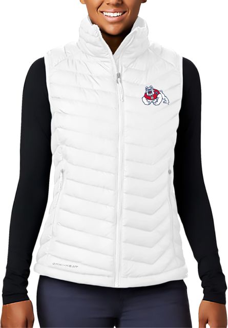 Fresno State Columbia Powder Lite Womens Vest Fresno State Primary Mark EMB - ONLINE ONLY