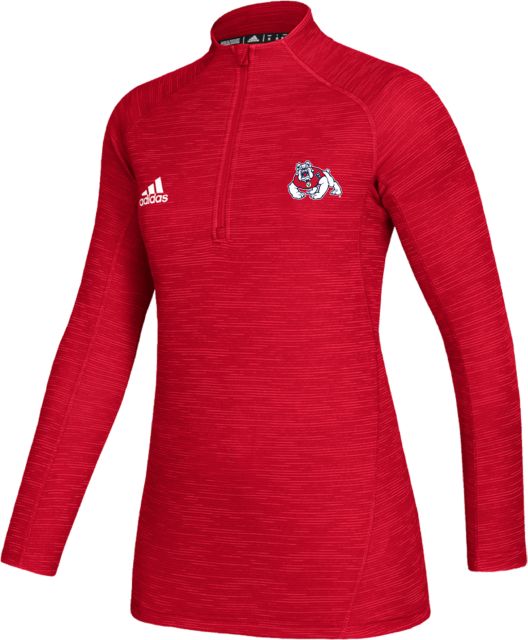 Fresno State Adidas Womens Game Mode 1/4 Zip Fresno State Primary Mark EMB - ONLINE ONLY