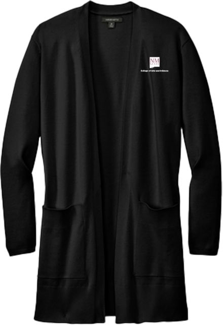 New Mexico State Mercer + Mettle Womens Open Front Cardigan Sweater College of Arts and Sciences - NM State Vertical - ONLINE ONLY