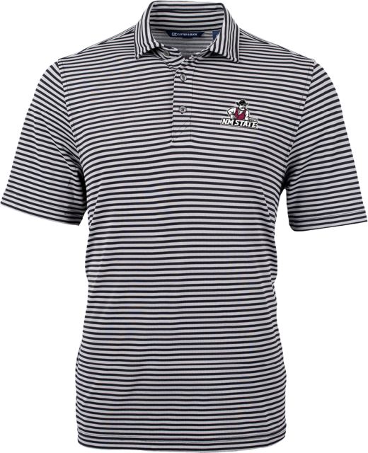 New Mexico State CandB Virtue Eco Pique Stripe Polo Athletics Mark - ONLINE ONLY