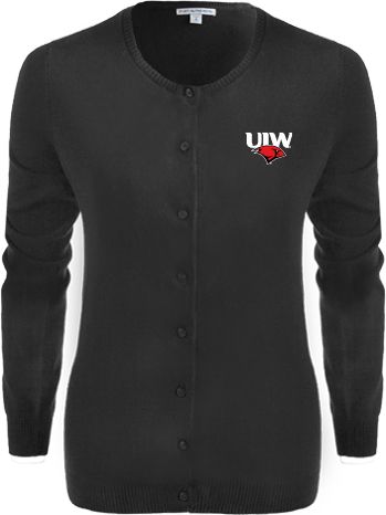 Incarnate Word Ladies Cardigan UIW Cardinal Head Stacked - ONLINE ONLY