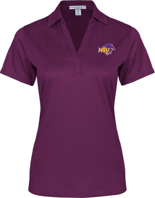 Hardin Simmons Ladies Performance Fine Jacquard Polo HSU Cowgirl - ONLINE ONLY