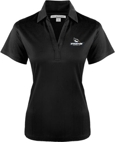 Stockton Ladies Performance Fine Jacquard Polo Official Logo - ONLINE ONLY