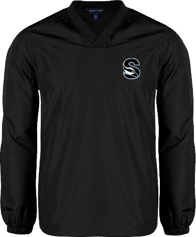 Stockton V Neck Raglan Windshirt Secondary Logo - ONLINE ONLY