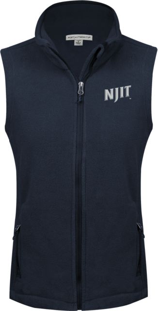 NJIT Womens Fleece Full Zip Vest NJIT Wordmark - ONLINE ONLY