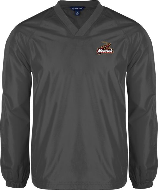 Norwich V Neck Raglan Windshirt Black Primary Mark - ONLINE ONLY