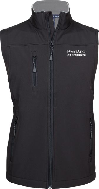Cal U PA Premium Softshell Vest PennWest California Wordmark Stacked - ONLINE ONLY