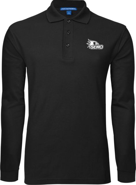 Southeast Missouri Bookstore Long Sleeve Polo SEMO Logo Embroidery - ONLINE ONLY