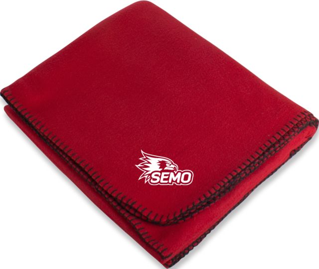 Southeast Missouri Bookstore Arctic Fleece Blanket SEMO Logo Embroidery - ONLINE ONLY