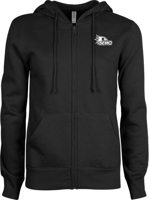 Southeast Missouri Bookstore ENZA Ladies Fleece Full Zip Hoodie SEMO Logo Embroidery - ONLINE ONLY