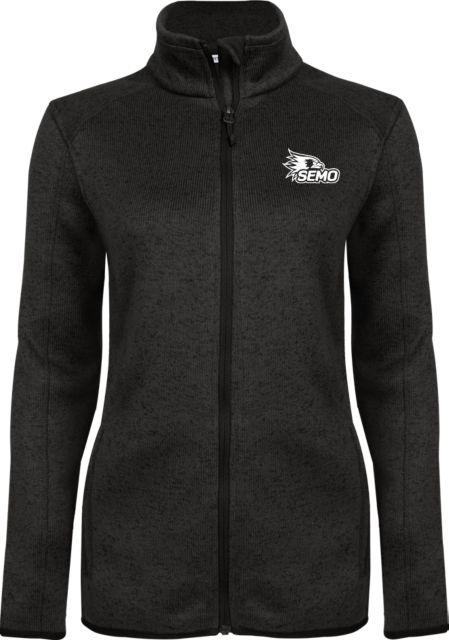 Southeast Missouri Bookstore Heather Ladies Fleece Jacket SEMO Logo Embroidery - ONLINE ONLY