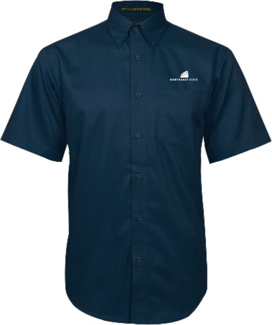 Northeast State Twill Button Down Short Sleeve Northeast State with Icon Stacked - ONLINE ONLY