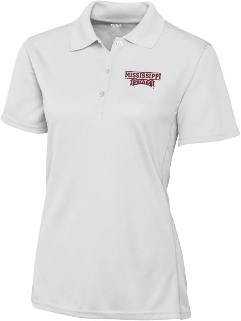 Mississippi State C&B Womens Clique Ice Pique Polo Mississippi State - Banner Word Mark