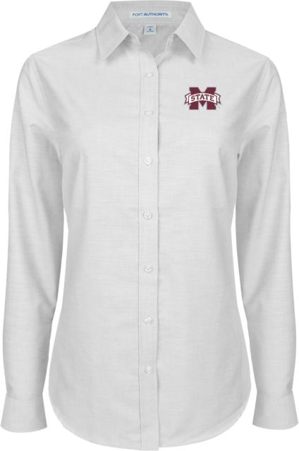 Mississippi State Womens Oxford Shirt Mississippi State - Primary Mark - ONLINE ONLY