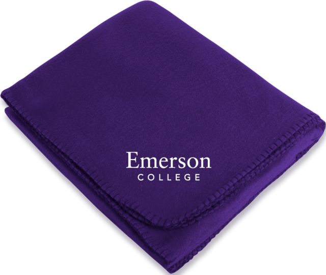 Emerson Arctic Fleece Blanket Emerson College Wordmark - ONLINE ONLY