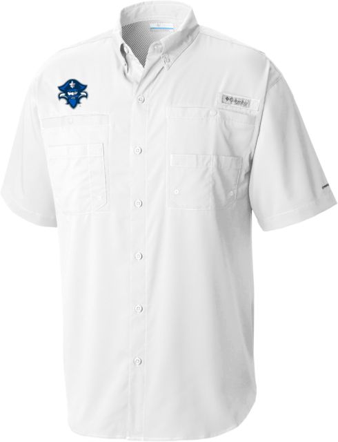New Orleans Columbia Tamiami Performance Short Sleeve Shirt Privateer Head - ONLINE ONLY