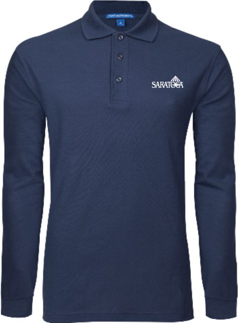 NYRA Long Sleeve Polo Saratoga Official Mark