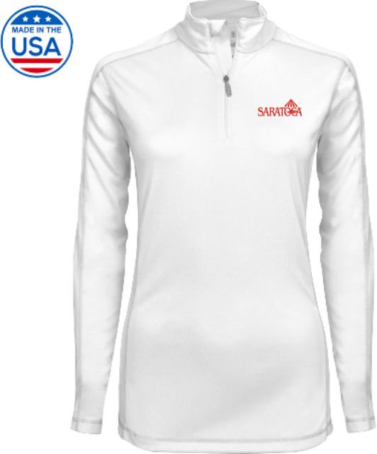 NYRA Syntrel Womens Interlock 1/4 Zip Saratoga Official Mark
