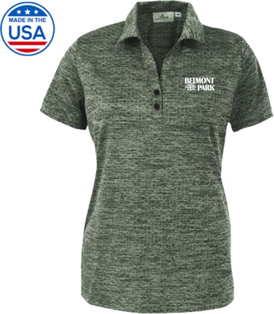 NYRA Womens Honeycomb Jacquard Polo Saratoga Official Mark
