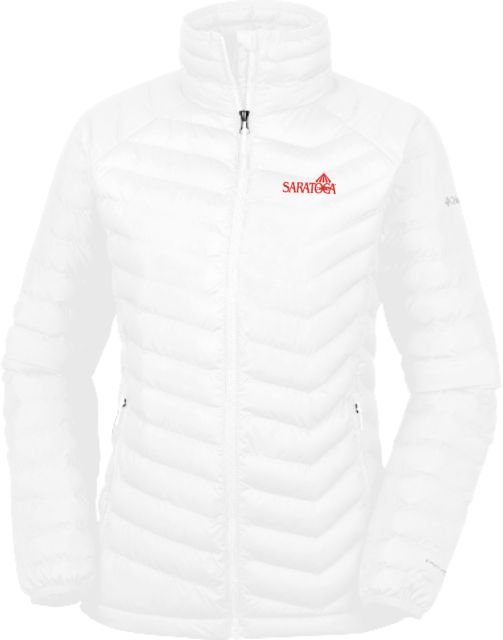 NYRA Columbia Womens Powder Lite Jacket Saratoga Official Mark