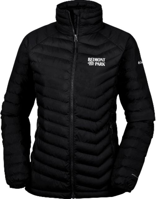 NYRA Columbia Womens Powder Lite Jacket Saratoga Official Mark