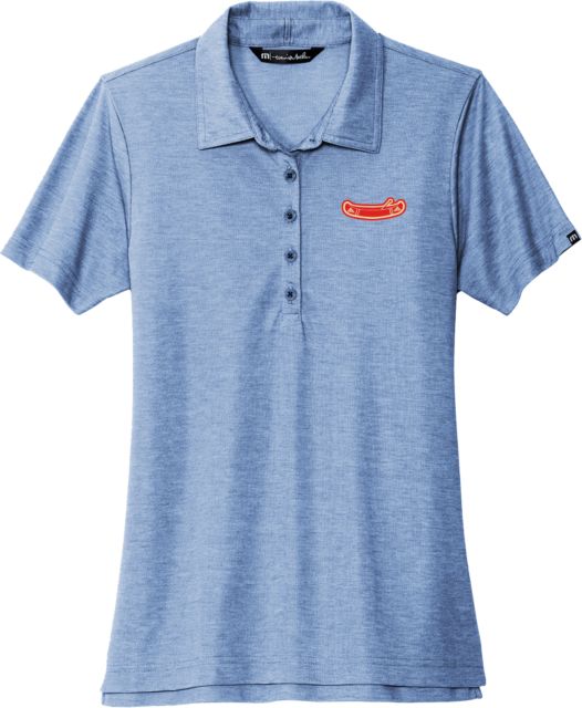 NYRA TravisMathew Womens Classic Blue Heather Oceanside Polo Saratoga Travers Canoe