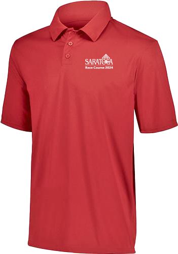 Saratoga Race Course 2024 Augusta Sportswear Red Vital Polo