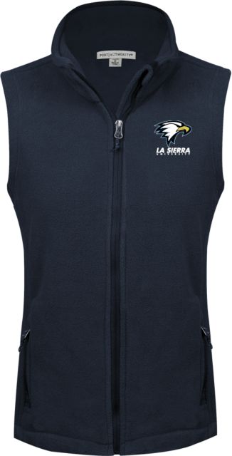 La Sierra Womens Fleece Full Zip Vest Primary Mark - ONLINE ONLY