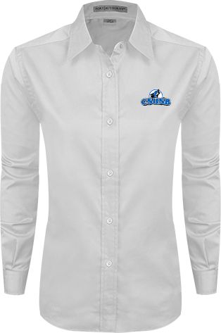 Cal State San Bernardino Womens Twill Button Down Long Sleeve  Cal State San Bernardino Primary Logo - ONLINE ONLY