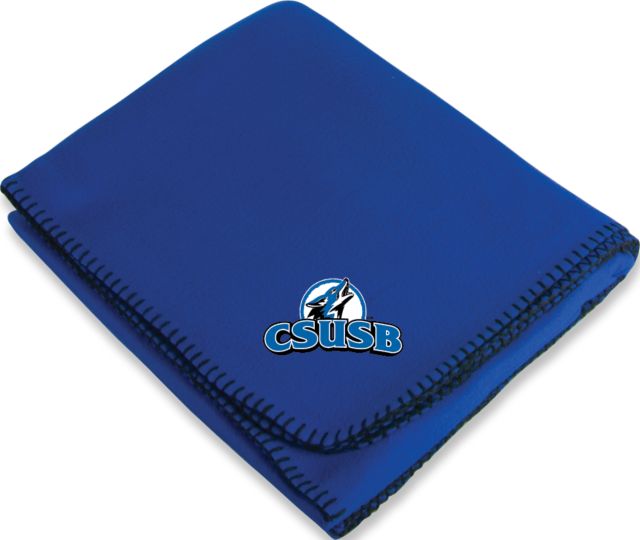 Cal State San Bernardino Arctic Fleece Blanket  Cal State San Bernardino Primary Logo - ONLINE ONLY