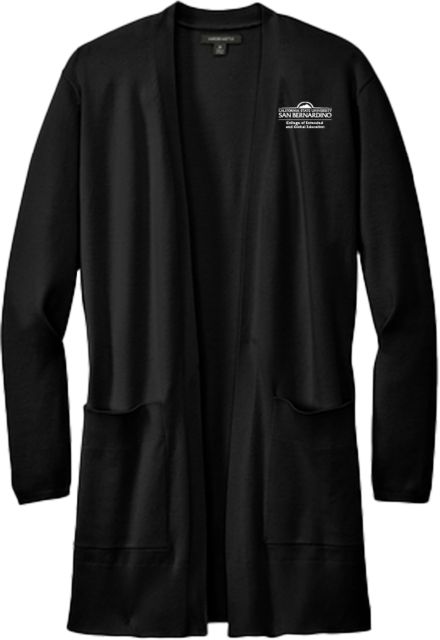 Cal State San Bernardino Mercer + Mettle Womens Open Front Cardigan Sweater College of Extended and Global Education - CSUSB - ONLINE ONLY