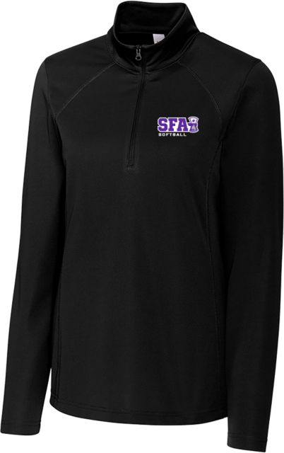 Stephen F Austin C&B Womens Clique Ice Pique Half Zip SFA Softball - ONLINE ONLY