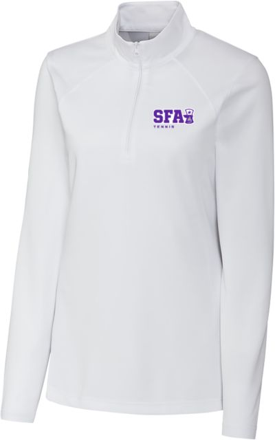 Stephen F Austin C&B Womens Clique Ice Pique Half Zip SFA Tennis - ONLINE ONLY