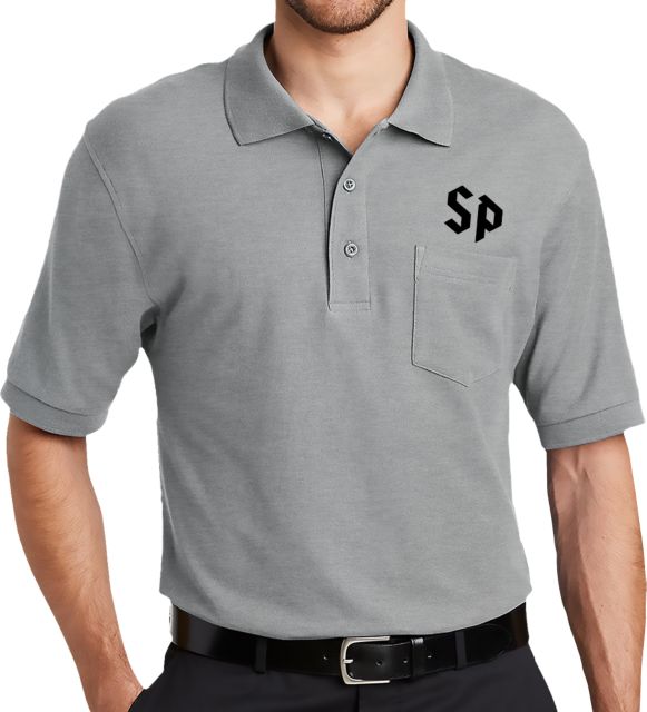 Saint Peters Easycare Pique Polo w/Pocket Saint Peters Monogram - ONLINE ONLY