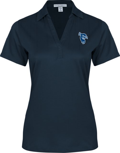 Saint Peters Ladies Performance Fine Jacquard Polo Saint Peters Mascot Head - ONLINE ONLY