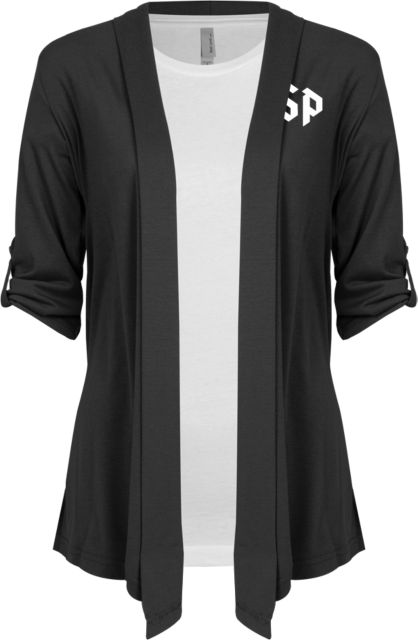 Saint Peters Ladies Drape Front Cardigan Saint Peters Monogram - ONLINE ONLY