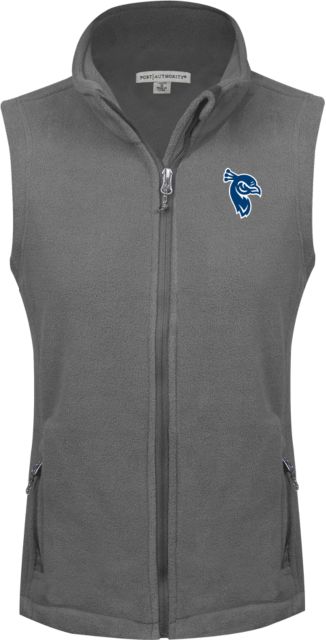 Saint Peters Ladies Fleece Full Zip Vest Saint Peters Mascot Head - ONLINE ONLY