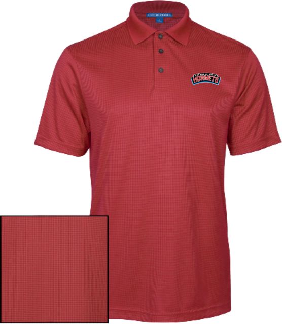 Delaware State Performance Fine Jacquard Polo Delaware State Primary Athletic Wordmark - ONLINE ONLY