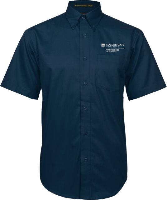 Golden Gate Twill Button Down Short Sleeve Ageno School of Business - Golden Gate University - ONLINE ONLY