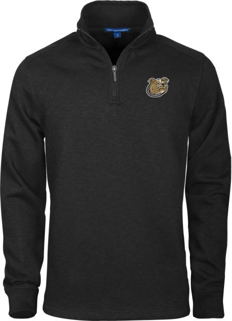 Bryant Slub Fleece 1/4 Zip Pullover Bulldog Head - ONLINE ONLY