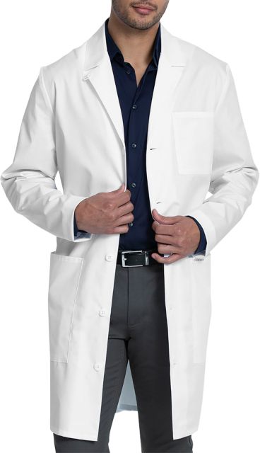 Southside Virginia Mens 40in White Stretch Twill Lab Coat - ONLINE ONLY