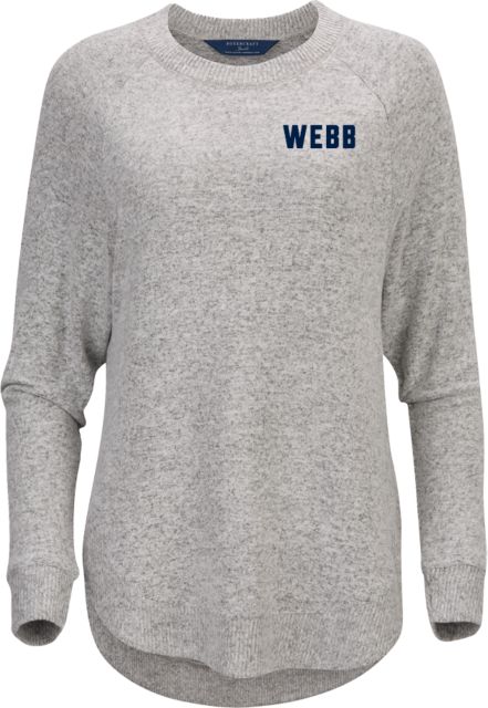 Webb School Boxercraft Womens Oxford Heather Cuddle Oversized Crew Webb Block - ONLINE ONLY