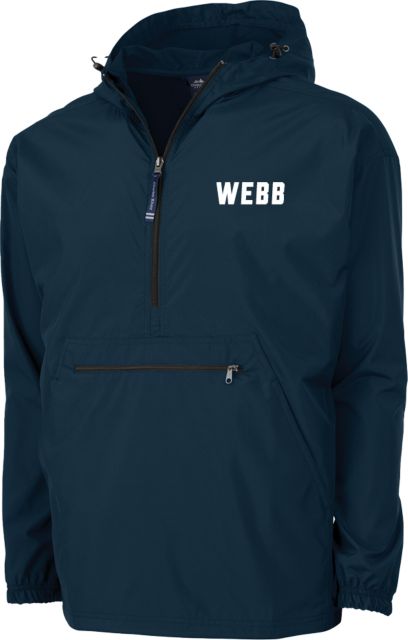 Webb School Charles River Pack N Go Pullover Rain Jacket Webb Block - ONLINE ONLY