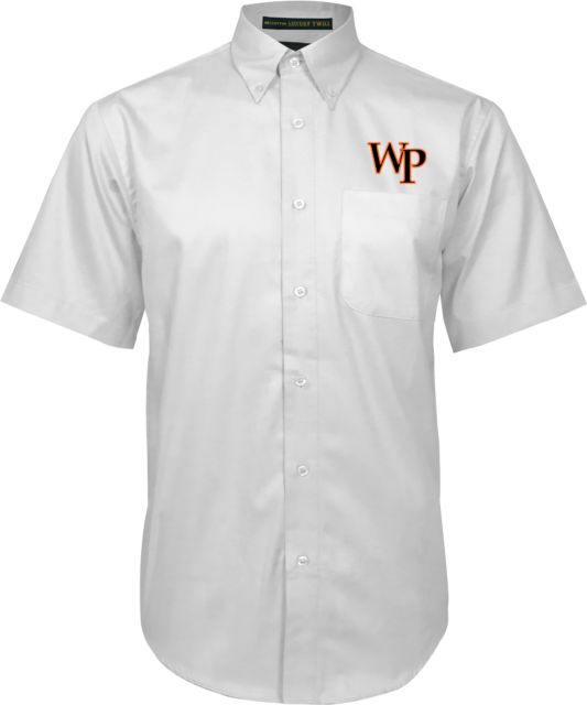 William Paterson Twill Button Down Short Sleeve Primary Mark - ONLINE ONLY
